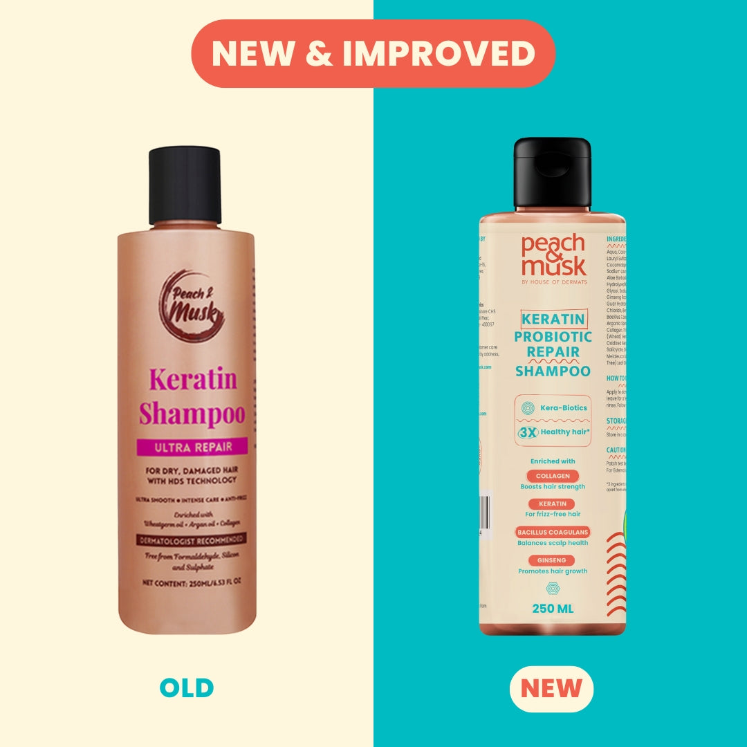 Keratin Shampoo | Powered with KeraGen Tech for 2x stronger, shinier hair |250ml
