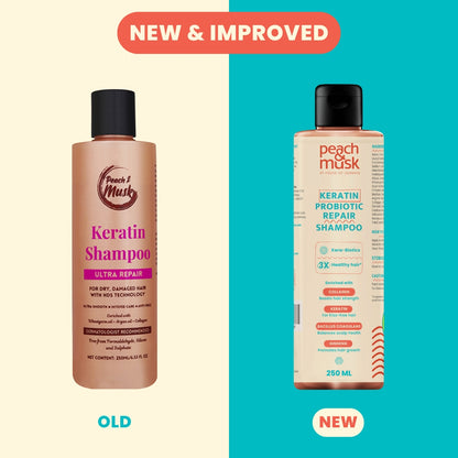 Keratin Shampoo | Powered with KeraGen Tech for 2x stronger, shinier hair |250ml