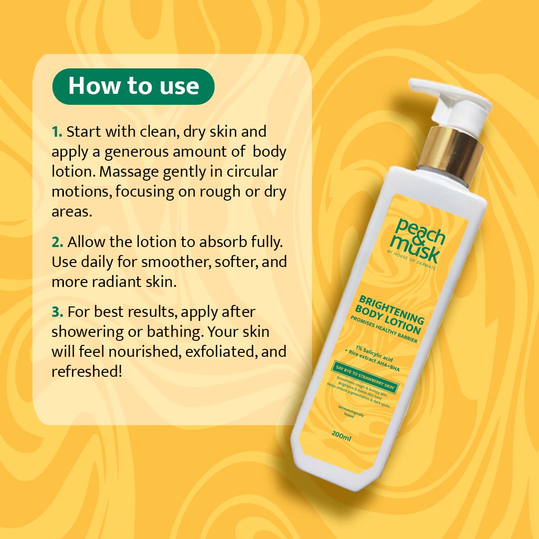 Brightening Body Lotion | 1% Salicylic Acid + Rice Extract | AHA + BHA | 200ml