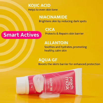Glow Me 1% Kojic Acid & Niacinamide moisturizer | Clinically Tested | 50g